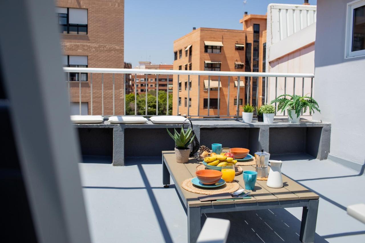 Florit Flats - Cabanyal 3 Bedroom Wifi Ac Terrace Beach Penthouse Valence Extérieur photo
