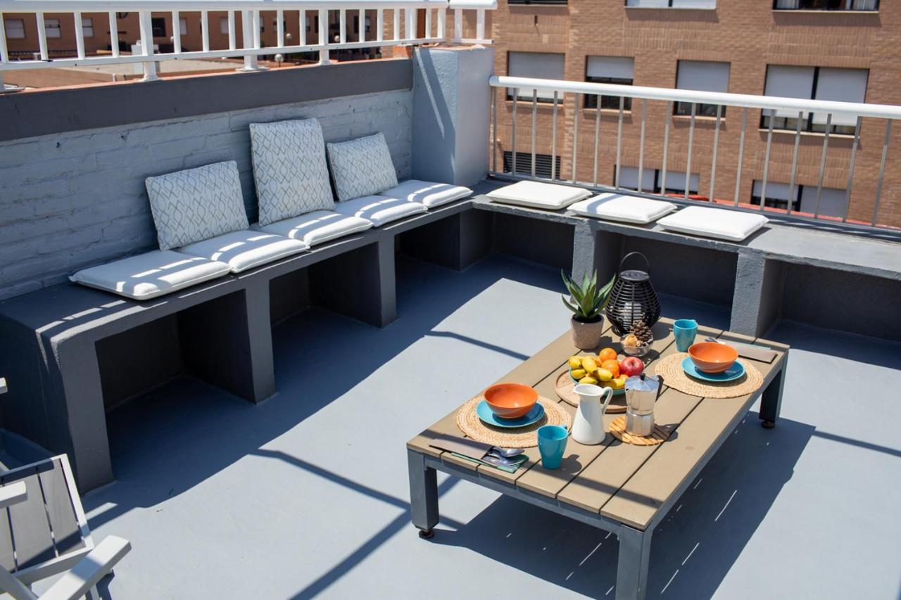 Florit Flats - Cabanyal 3 Bedroom Wifi Ac Terrace Beach Penthouse Valence Extérieur photo
