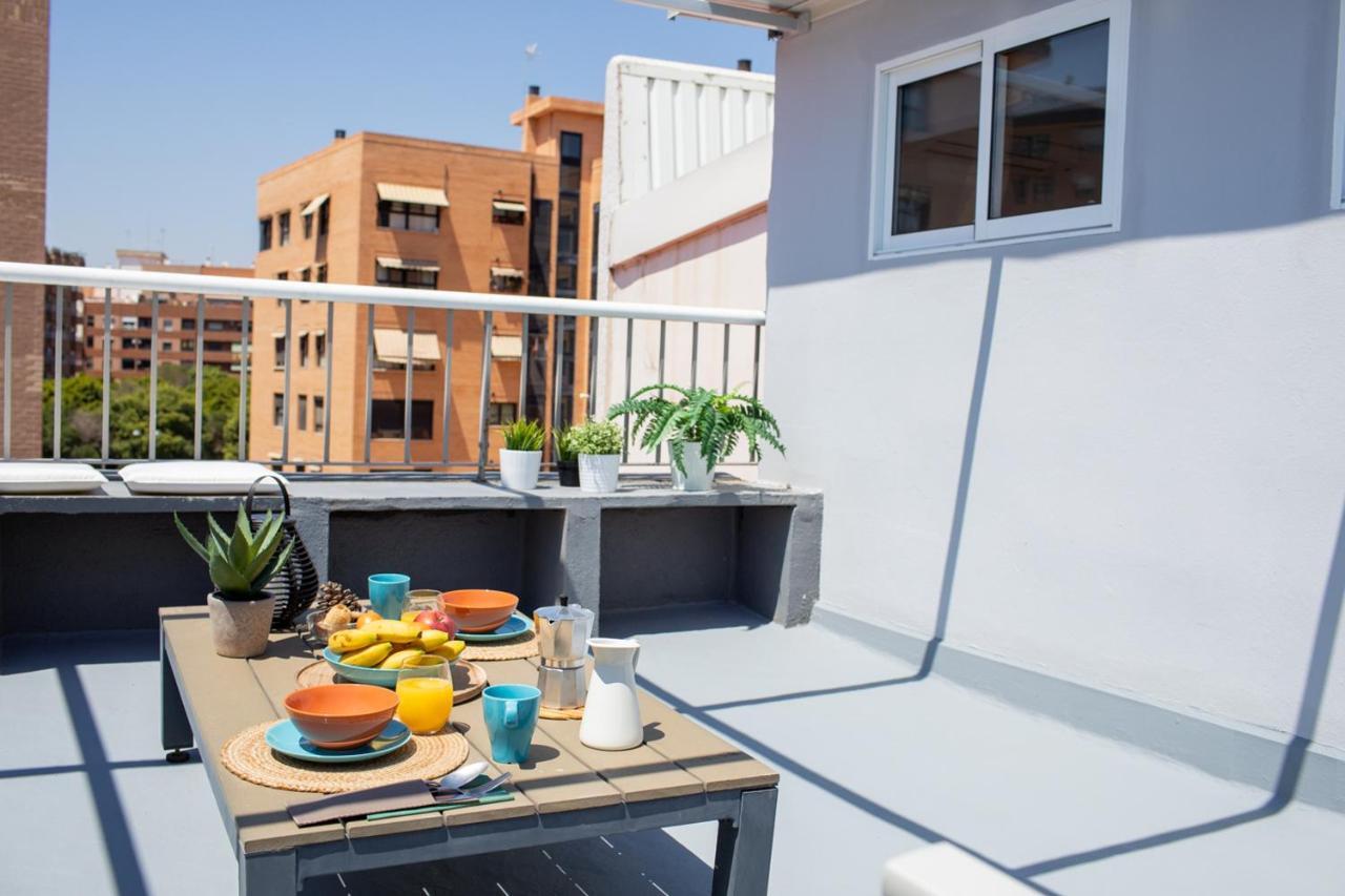 Florit Flats - Cabanyal 3 Bedroom Wifi Ac Terrace Beach Penthouse Valence Extérieur photo